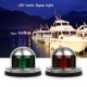 1 pair 12V Red Green LED Car Yacht Boat Marine Signal Navigation Light Indicator Stainless Steel IP66